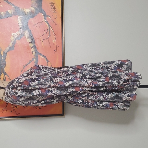 Free People Stealing Fire Floral Boho Henley Dress Size Medium - Picture 3 of 12